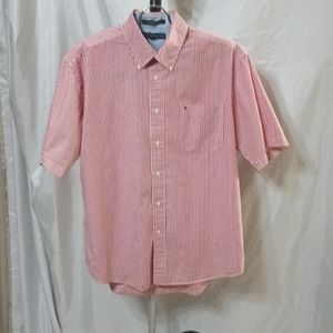 vintage tommy hilfiger striped Button Up SZ L